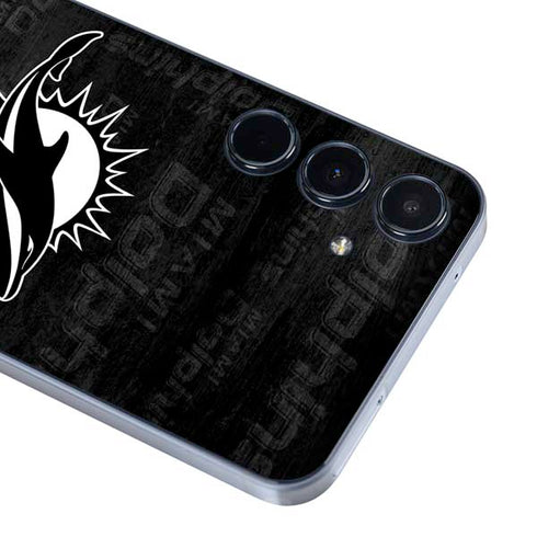 NFL Miami Dolphins Black & White Galaxy A55 5G Skin